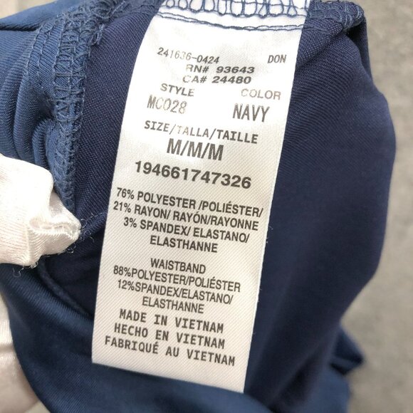 NWT Med Couture Maternity Scrub Pants Womens M Navy Blue Over Belly Straight - Picture 10 of 12